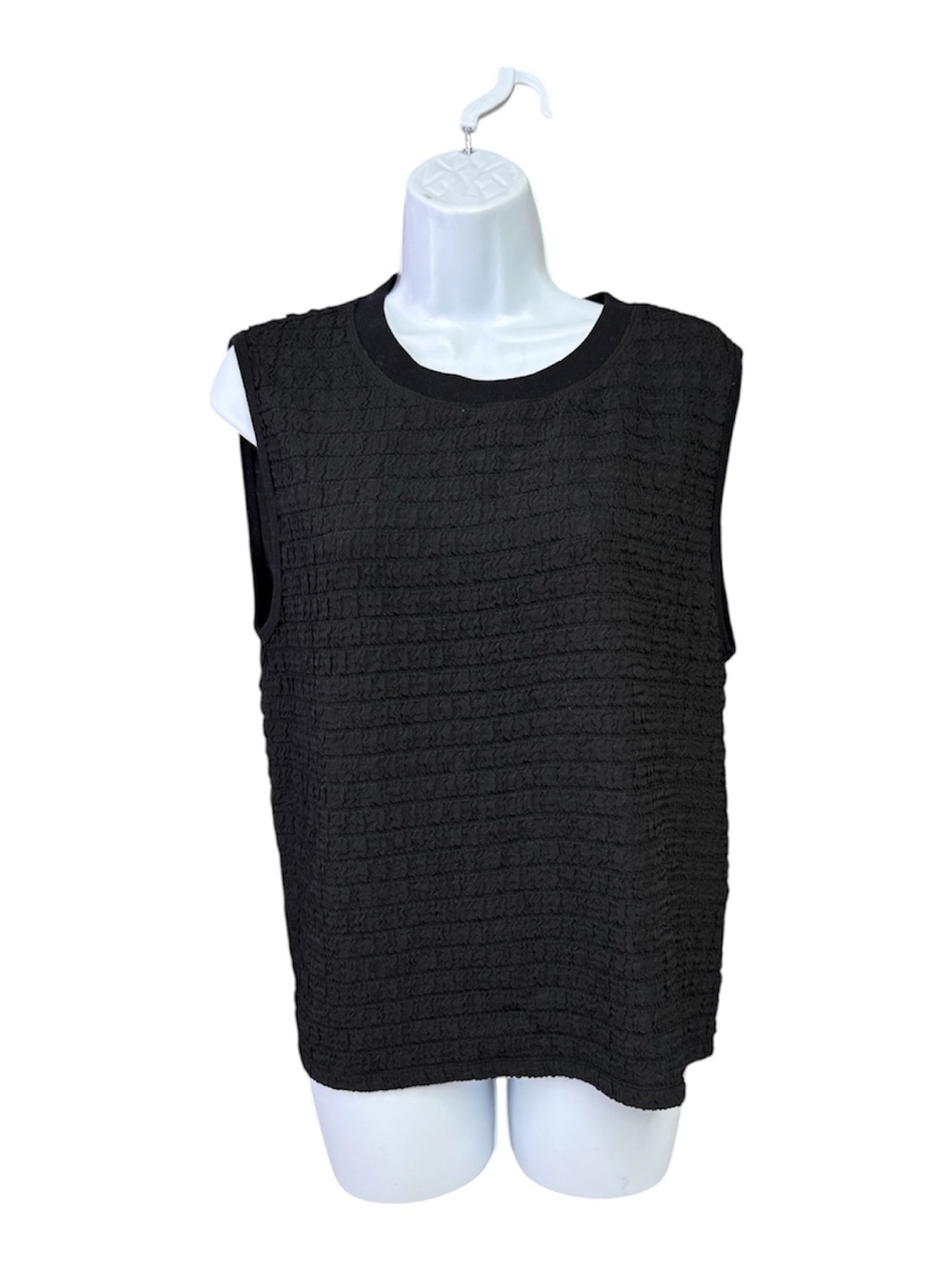 dylan Black Textured Crewneck Tank size XL NWT